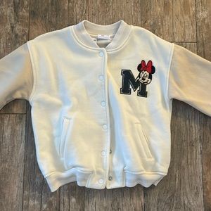 Zara Toddler Girl Minnie Mouse Varsity Sweater